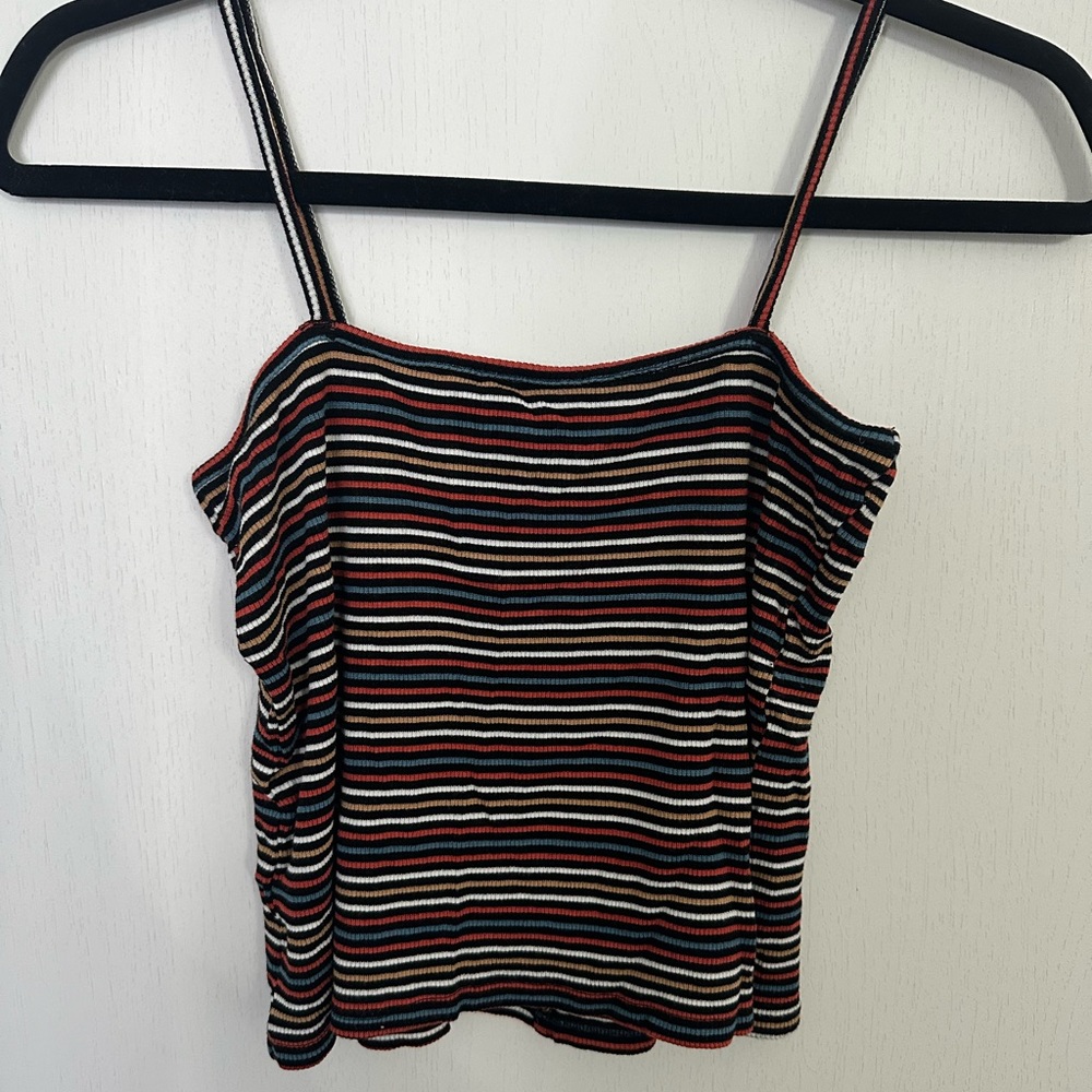 Volcom Cropped Striped Tank